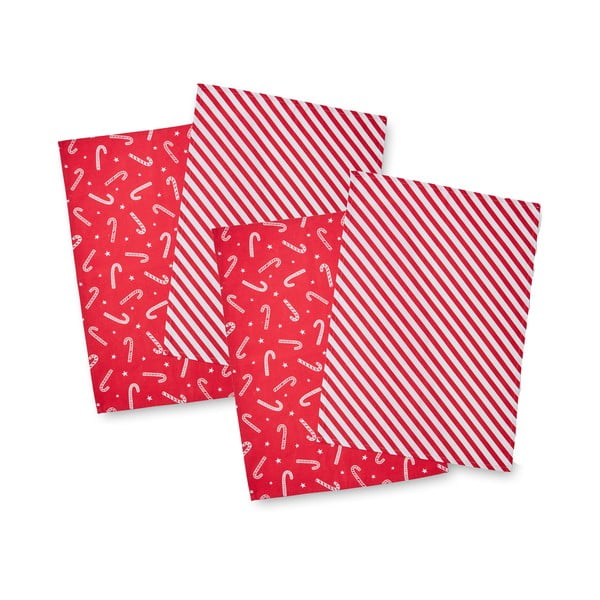 Bawełniane ścierki ze świątecznym motywem zestaw 4 szt. 50x70 cm Candy Cane – Catherine Lansfield-image-2