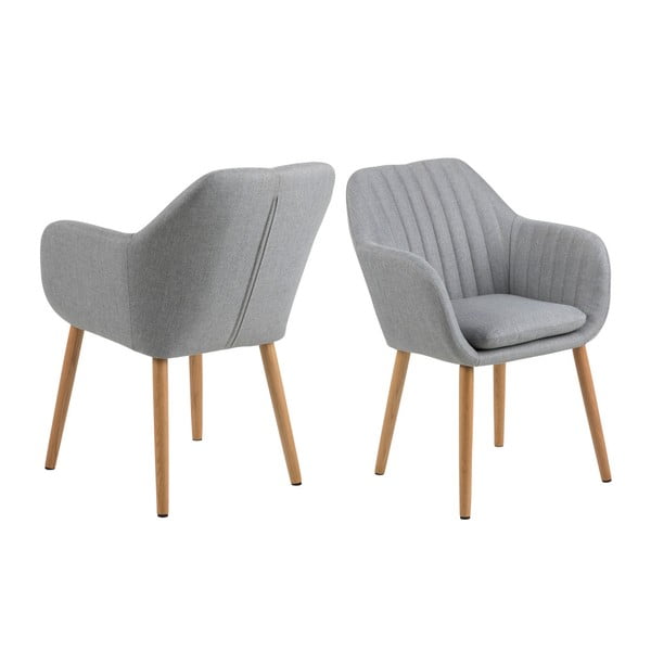 Jasnoszare krzesło Actona Emilia-image-3