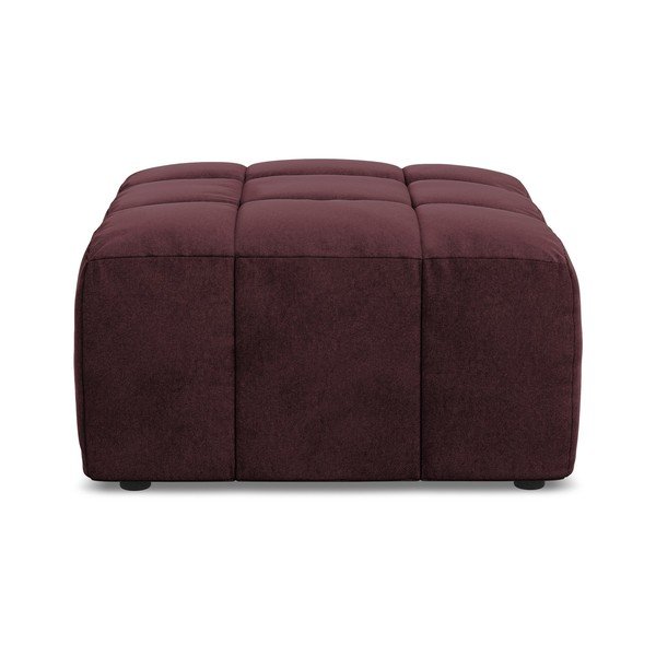 Bordowy aksamitny podnóżek Aloha – Makamii