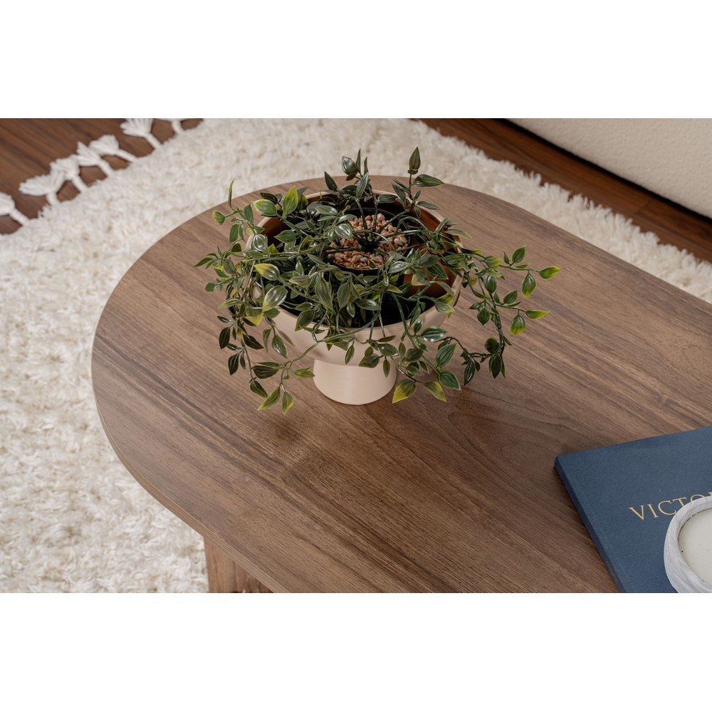 Ciemnobrązowy stolik w dekorze orzecha 60x119 cm Sable – Kalune Design (zdjęcie 7)
