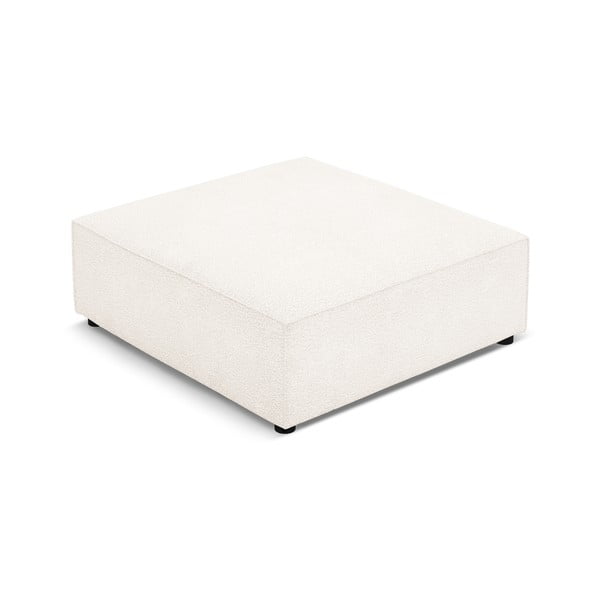 Beżowy podnóżek z materiału bouclé Jodie – Micadoni Home-image-3