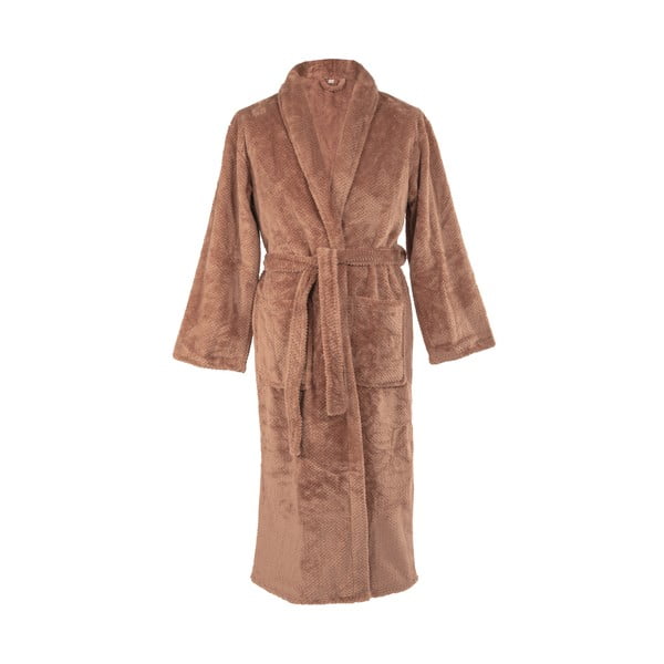 Brązowy szlafrok z mikropluszu w rozmiarze L/XL Pippa – Tiseco Home Studio
