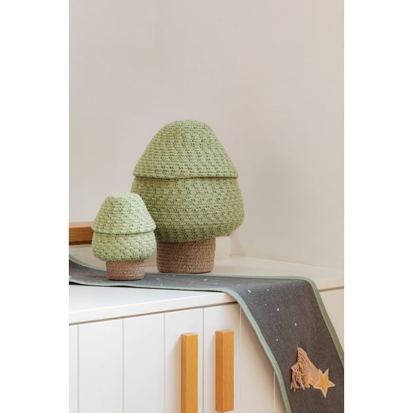 Zielony tekstylny dziecięcy kosz na zabawki ø 25x36 cm Big Tree – Lorena Canals-image-1