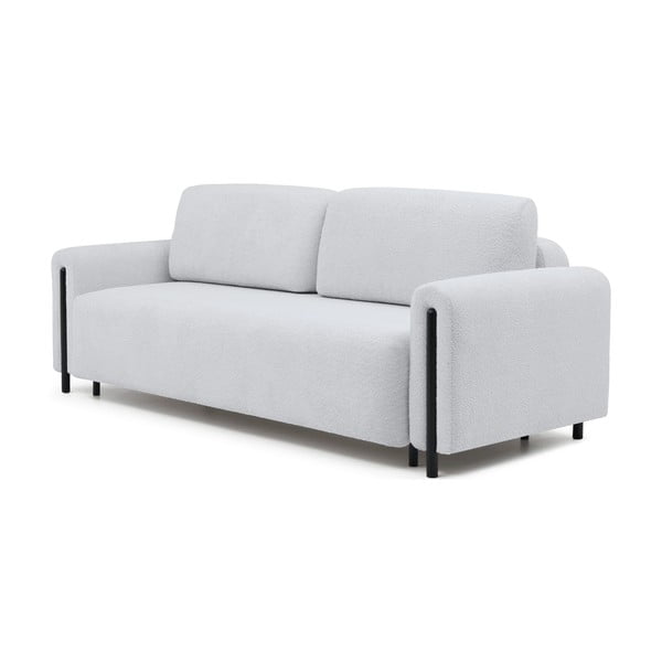 Szara rozkładana/ze schowkiem sofa z materiału bouclé 244 cm Arcadova – ELTAP-image-2