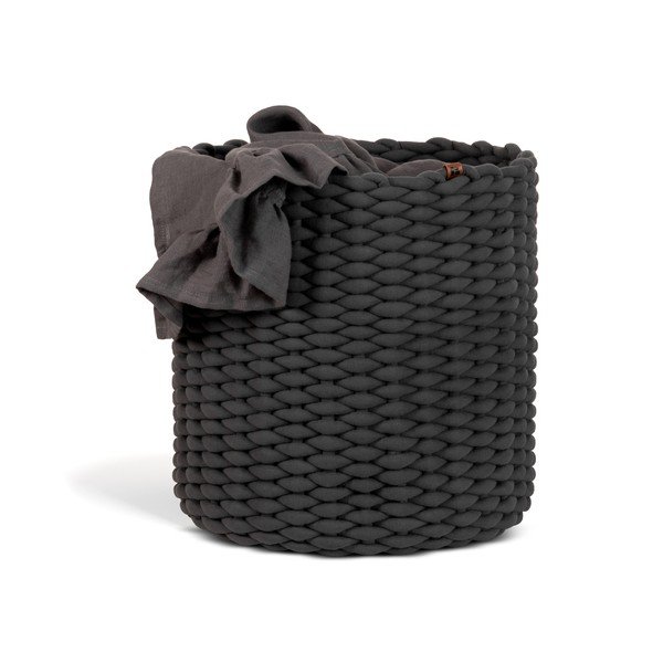 Tekstylny koszyk ø 40x40 cm Peach Skin Round XL – Bigso-image-4