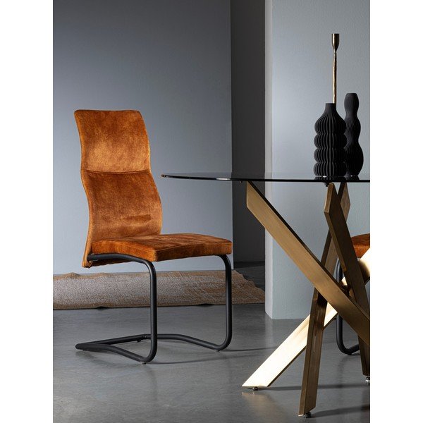 Koniakowe tapicerowane krzesło Thelma – Bizzotto-image-1