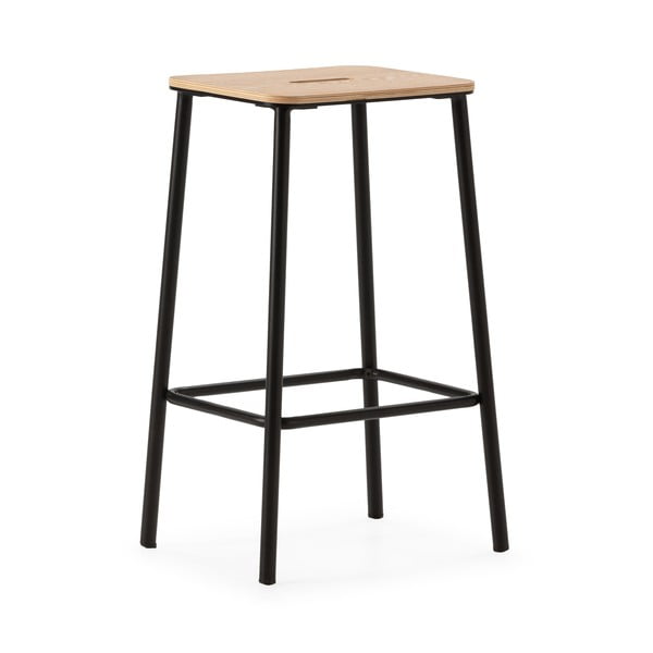 Czarne hokery zestaw 2 szt. (wysokość siedziska 65 cm) Abba – Marckeric