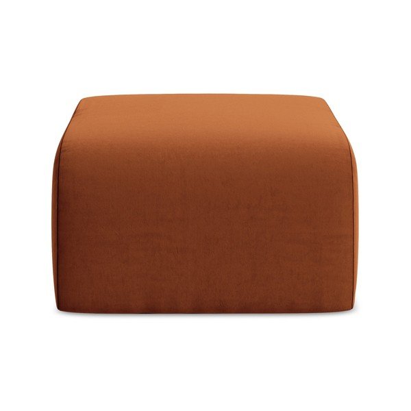 Aksamitny podnóżek w kolorze terakoty Lani – Makamii-image-2