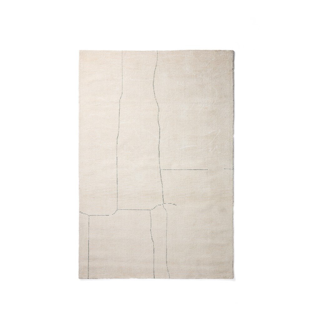 Kremowy dywan z mieszanki bawełny tkany ręcznie 230x160 cm Lisdan – Kave Home