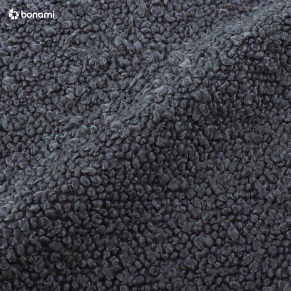 Ciemnoszary puf z materiału bouclé Molino – Micadoni Home-image-3