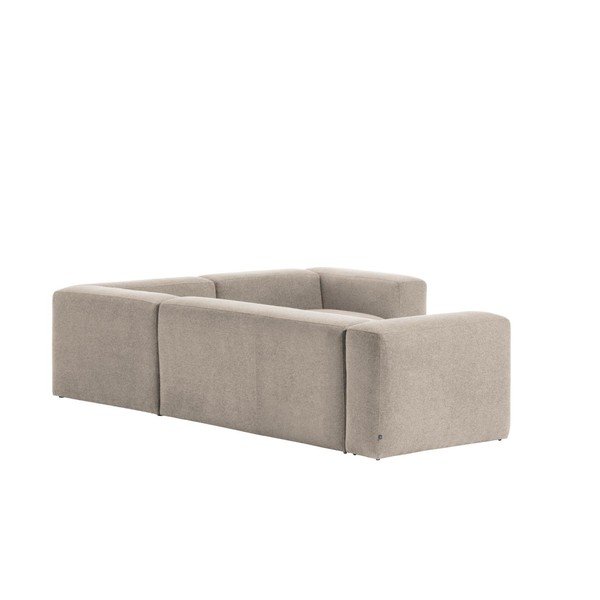 Beżowy narożnik z tkaniny szenilowej Blok – Kave Home-image-4