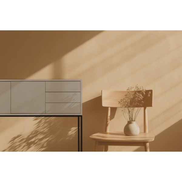 Beżowa niska komoda 113x88,5 cm Scott – Really Nice Things-image-4