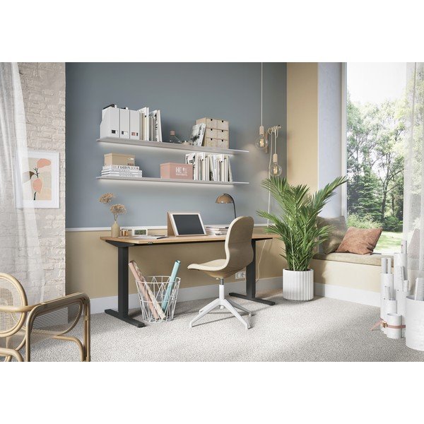 Biurko z elektryczną regulacją wysokości z blatem w dekorze dębu 80x160 cm Lissabon – Germania-image-1