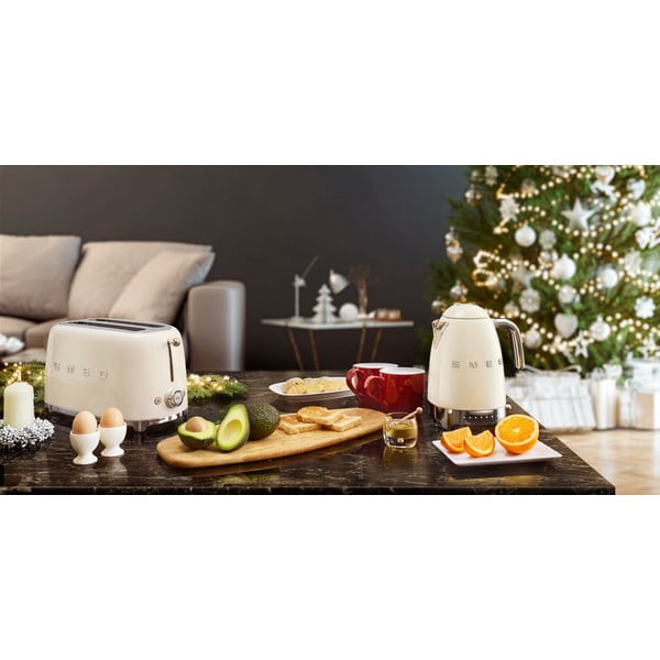 Kremowy czajnik elektryczny ze stali nierdzewnej 1,7 l Retro Style – SMEG-image-4