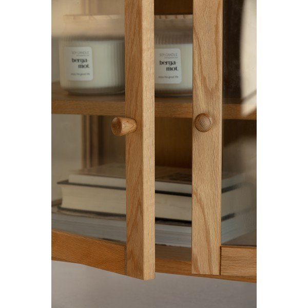 Szafka pod TV w dekorze dębu w naturalnym kolorze 160x50x40 cm Ceci – MOME-image-2