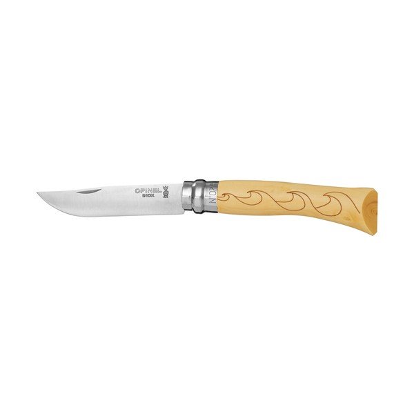 Składany nóż z motywem fal Opinel Nature N°07