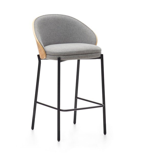 Szaro-naturalny hoker (wysokość siedziska 65 cm) Eamy – Kave Home