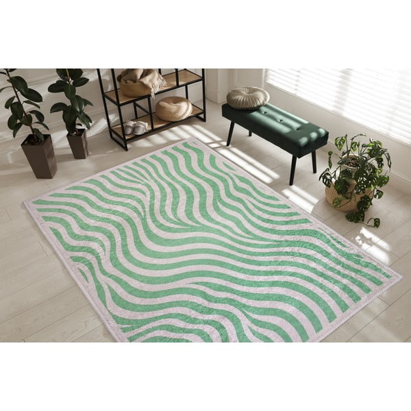 Zielony dywan odpowiedni do prania 120x180 cm Green Zebra – Vitaus-image-1