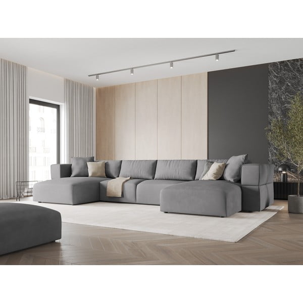 Jasnoszary narożnik (w kształcie litery U) Esther – Milo Casa-image-1