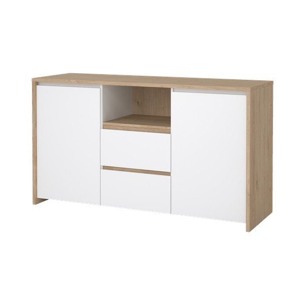 Biało-naturalna komoda w dekorze dębu 149x84x48 cm Next – Tvilum-image-4