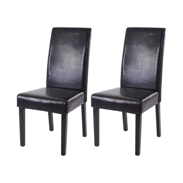 Komplet 4 czarnych krzeseł do jadalni Mendler XL