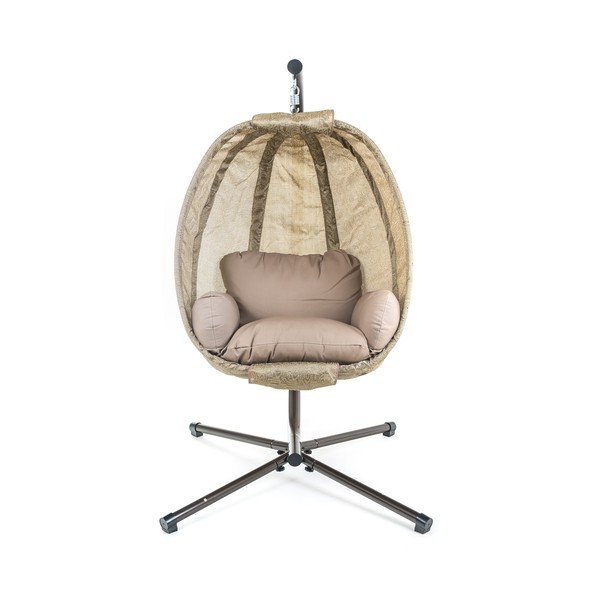 Beżowy wiszący fotel ogrodowy Aspen – Happy Green