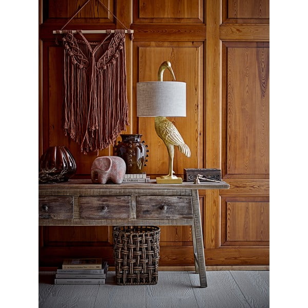 Lampa stołowa w kolorze złota z tekstylnym kloszem (wys. 73 cm) Heron – Bloomingville-image-1