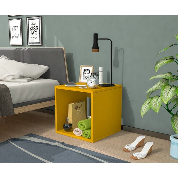 Żółty stolik nocny Biga - Gauge Concept-image-1