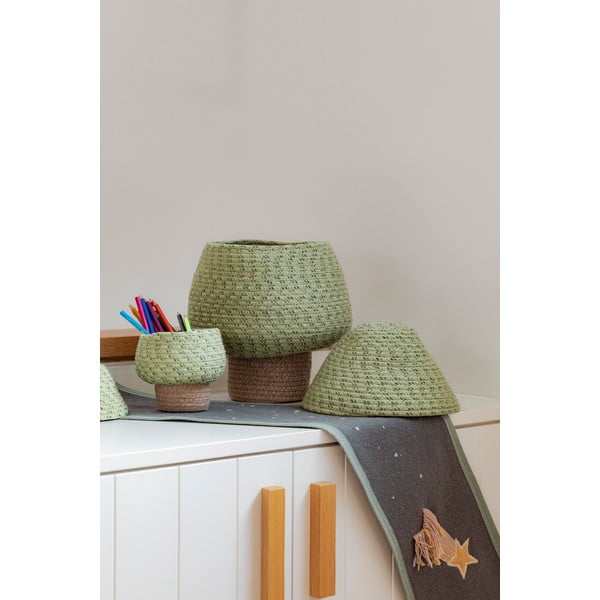 Zielony tekstylny dziecięcy kosz na zabawki ø 25x36 cm Big Tree – Lorena Canals-image-4