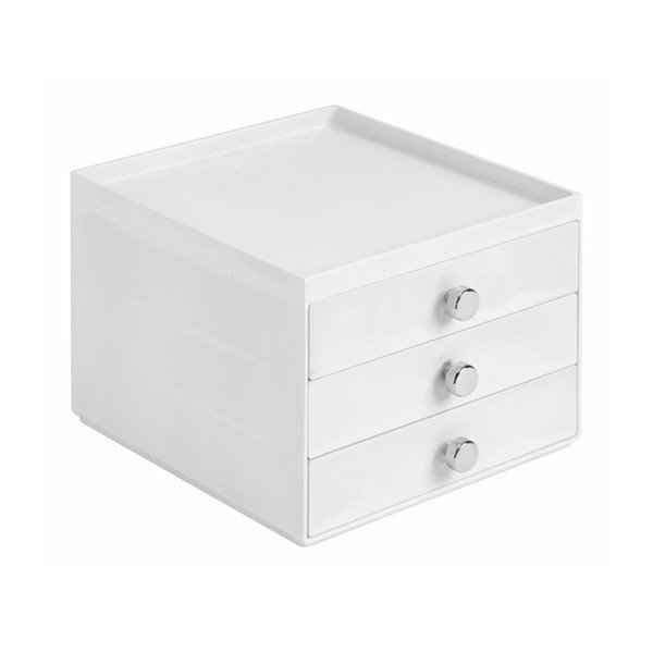 Biały organizer z 3 szufladami InterDesign Desk-image-3
