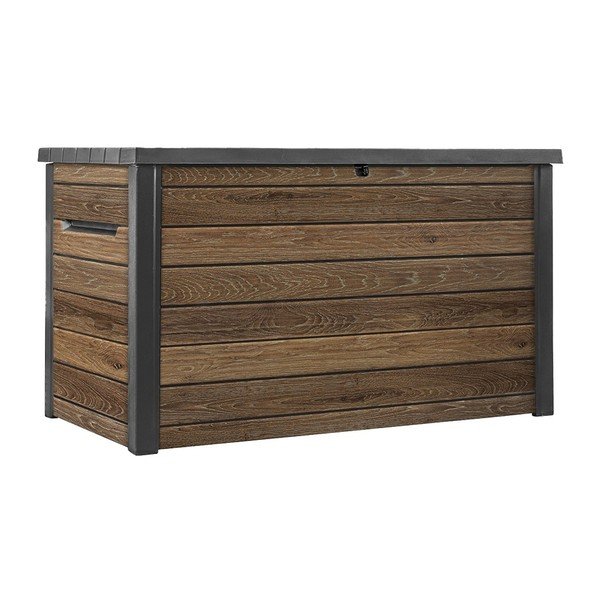 Brązowa plastikowa skrzynia ogrodowa Signature – Keter