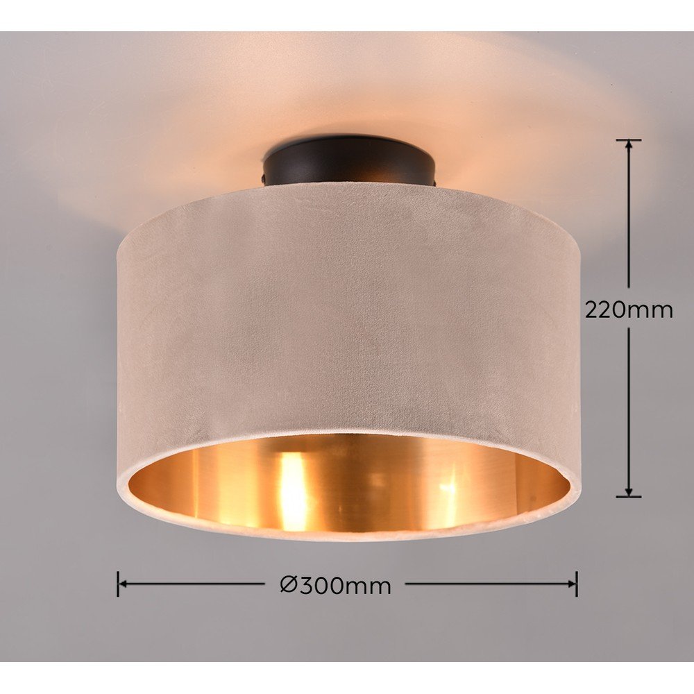 Czarno-beżowa lampa sufitowa ø 30 cm Julieta – Trio (zdjęcie 5)