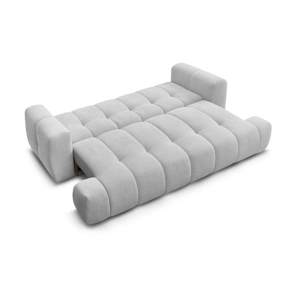 Jasnoszara rozkładana/ze schowkiem sofa 251 cm Fuji – Bobochic Paris-image-4