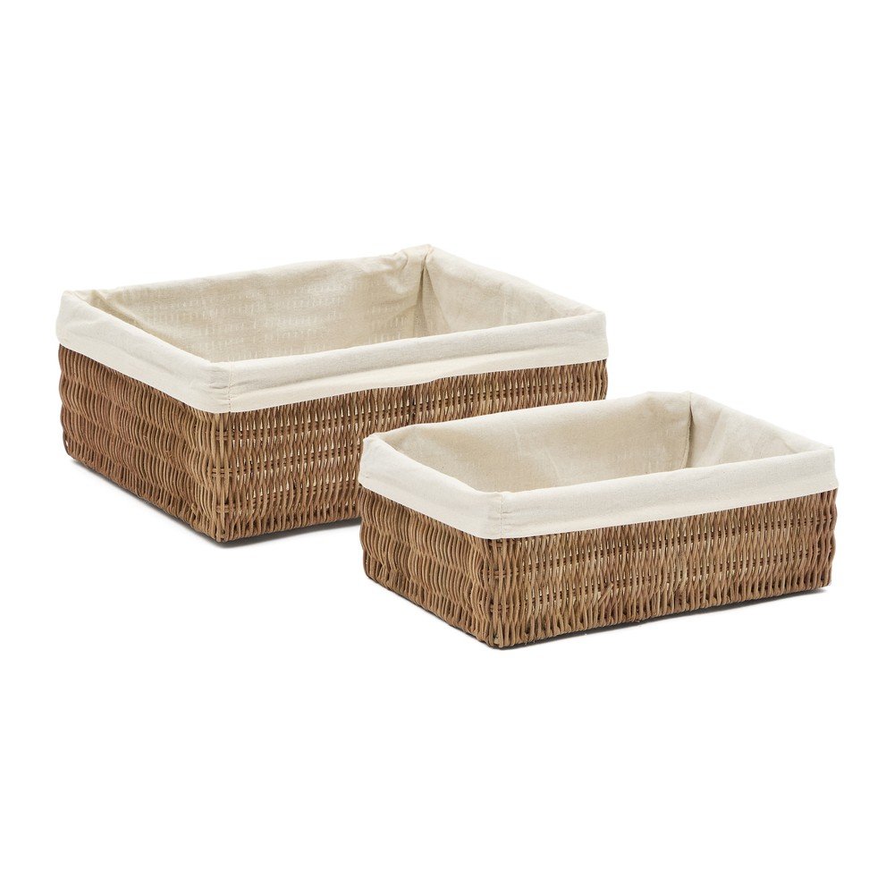 Rattanowe koszyki zestaw 2 szt. 28x20x10 cm Indali – Kave Home