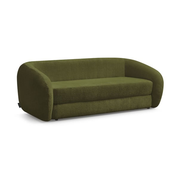Zielona rozkładana sofa z tkaniny szenilowej 228 cm Neyo – Bobochic Paris-image-3