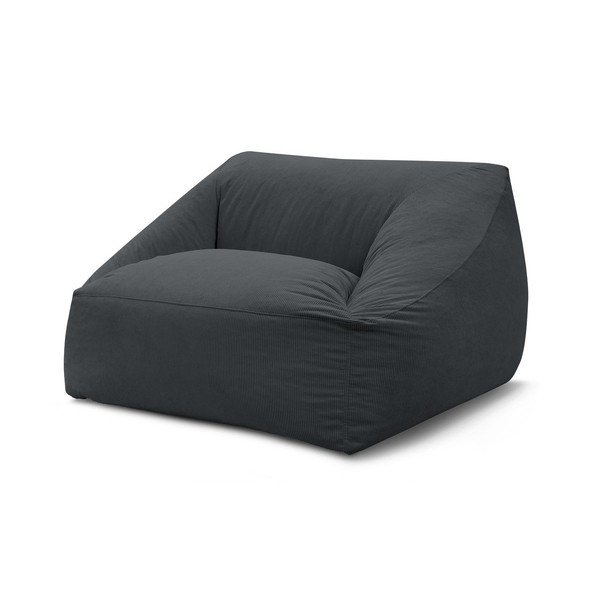 Ciemnoszary sztruksowy worek do siedzenia Lilibet – Bobochic Paris