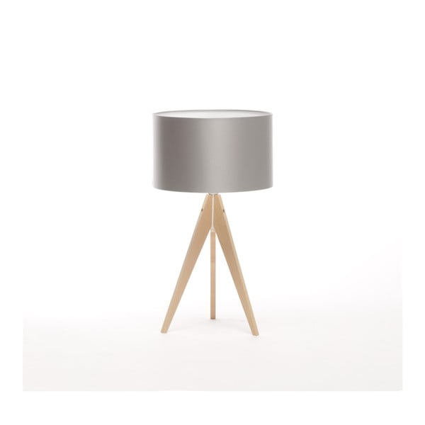 Srebrna lampa stołowa 4room Artist, brzoza, Ø 33 cm
