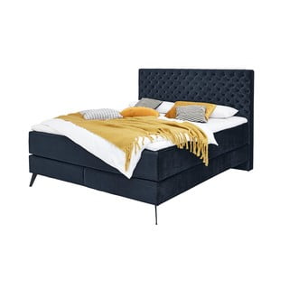 Ciemnoniebieske łóżko boxspring 200x200 cm La Maison – Meise Möbel