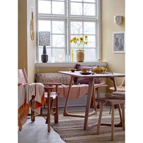 Zielona lampa stołowa z tekstylnym kloszem (wysokość 62 cm) Olefine – Bloomingville-image-1