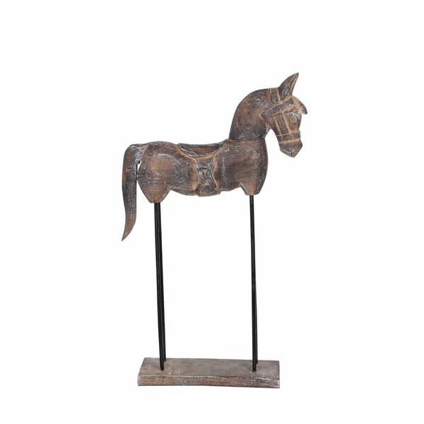 Dekoracyjny koń z drewna mangowca Mica Sculpture, 30x52 cm