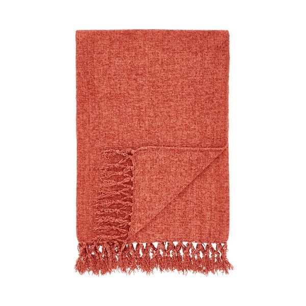 Ceglasty koc z szenilu 130x170 cm Wilson – Catherine Lansfield