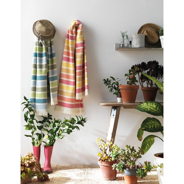 Niebiesko-zielony letni pled Euromant Ocean, 140x250 cm-image-1