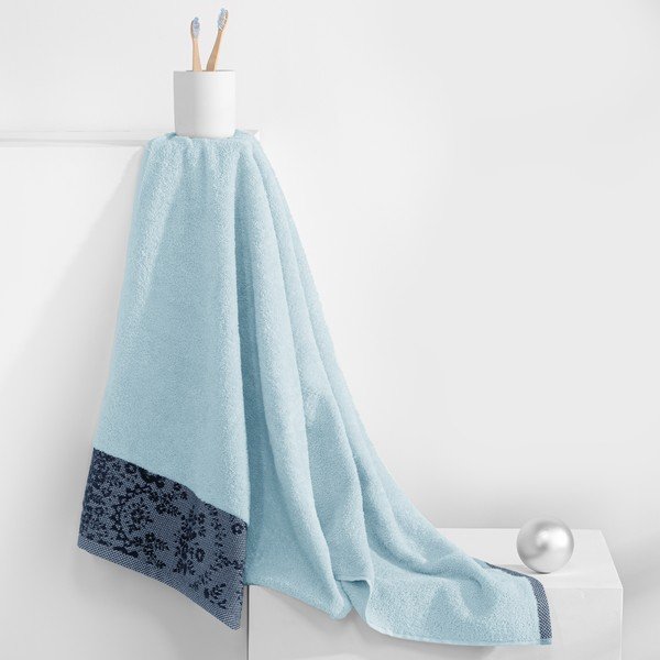 Niebieski bawełniany ręcznik kąpielowy frotte 70x140 cm Crea – AmeliaHome-image-2