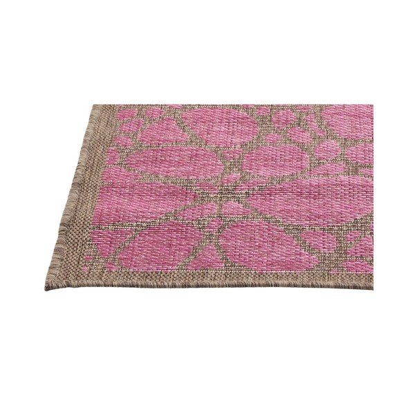 Różowy dywan odpowiedni na zewnątrz Floorita Fiore, 135x190 cm-image-1