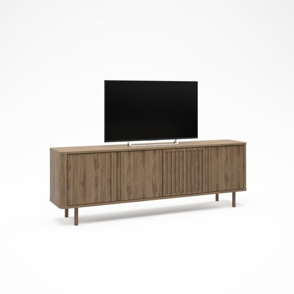 Szafka pod TV w dekorze dębu w naturalnym kolorze 180x60,5x35 cm Salma – Marckeric-image-4