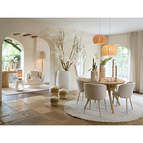Okrągły stół z litego drewna mango ø 120 cm Quenza – Light & Living-image-2
