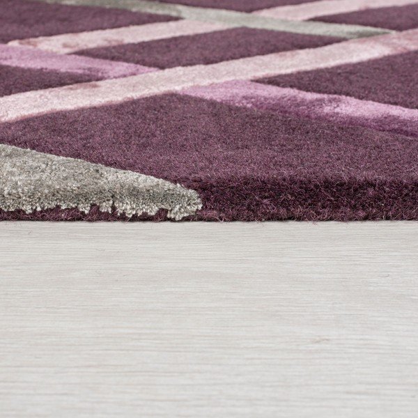Fioletowy dywan z wiskozy Flair Rugs Trellis, 160x230 cm-image-3