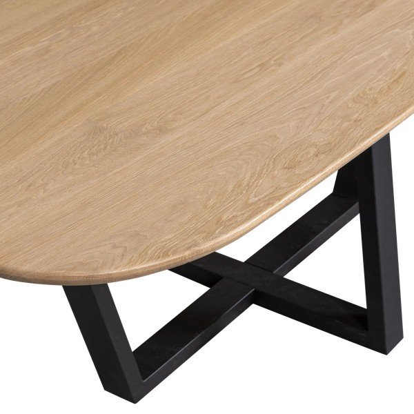 Stół z blatem z drewna dębowego 100x220 cm Tablo – WOOOD-image-3