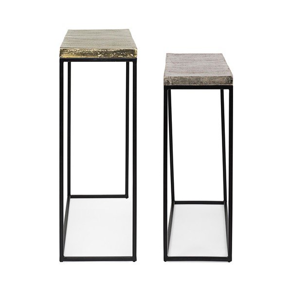Metalowe konsole zestaw 2 szt. 29x99 cm Amira – Bizzotto-image-2