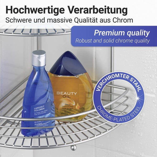 Narożna półka pod prysznic Wenko Milano-image-4